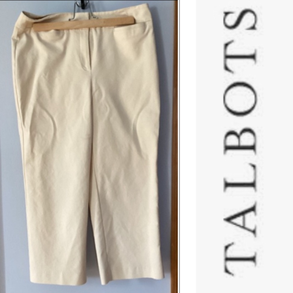 EUC Talbot's women's stretch 12 P muted yellow capris